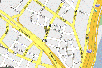 Map of Times Union Center, Albany, NY